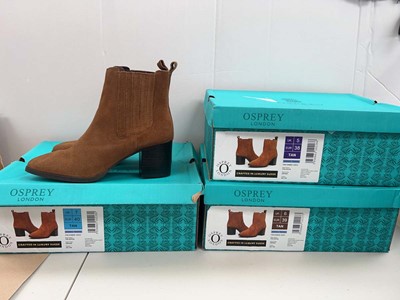 Lot 1854 - x3 boxed pairs of Osprey London boots sizes UK...
