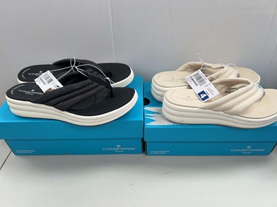 Lot 1856 - x2 boxed pairs of Cloudsteppers by Clarks...