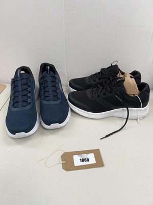 Lot 1865 - x2 pairs of Skechers skech lite trainers sizes...