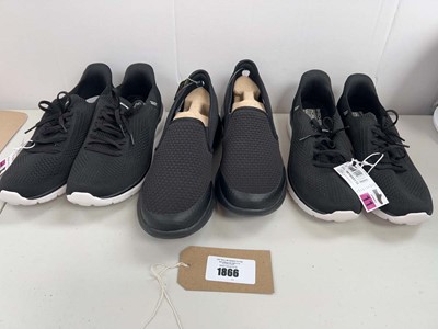 Lot 1866 - x2 pairs of Skechers hands free swift fit knit...