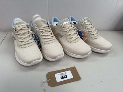 Lot 1867 - x2 pairs of Skechers skech-lite trainers size...