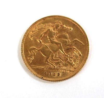 Lot 423 - A half sovereign dated 1912