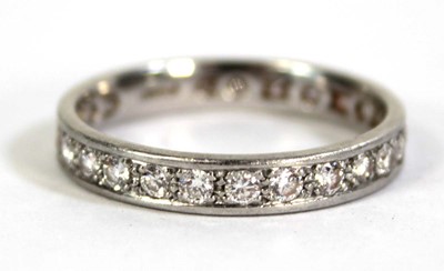 Lot 792 - A platinum full eternity ring set small...