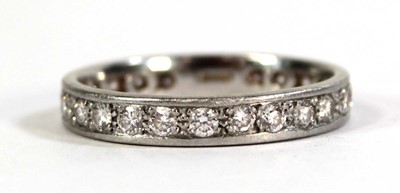 Lot 792 - A platinum full eternity ring set small...