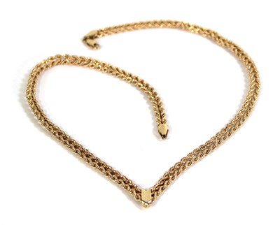 Lot 799 - A 9ct yellow gold double ropetwist necklace of...