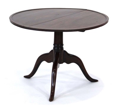 Lot 2 - A 19th century mahogany tilt-top table, the...