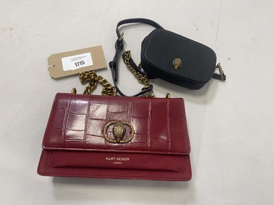 Lot 1715 - Kurt Geiger handbag in red plus micro handbag...