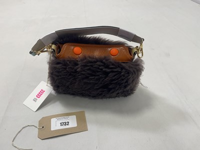 Lot 1732 - Orla Kiely mini softie sheepskin crossbody bag...