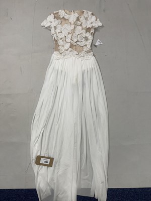Lot 1733 - Nadine Merabi white floral sequin dress size...