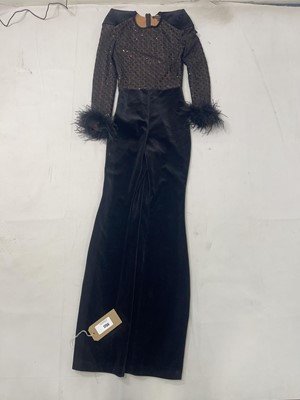 Lot 1756 - Nadine Merabi black sequin jumpsuit size 8