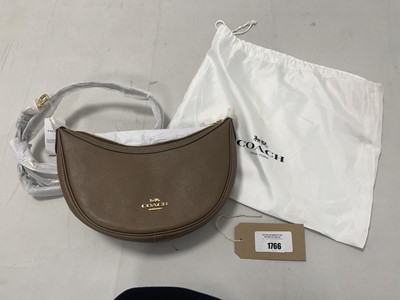 Lot 1766 - Coach New York aria handbag in dark stone with...