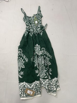 Lot 1775 - Farm Rio miranda dark green belt maxi dress...