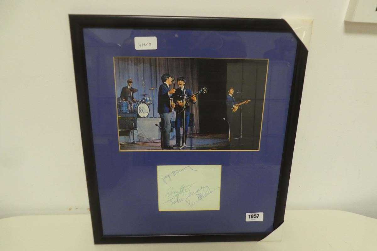 Lot 1057 - Framed and glazed The Fab Four Rock Legends...