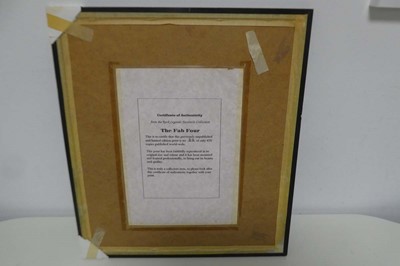Lot 1057 - Framed and glazed The Fab Four Rock Legends...