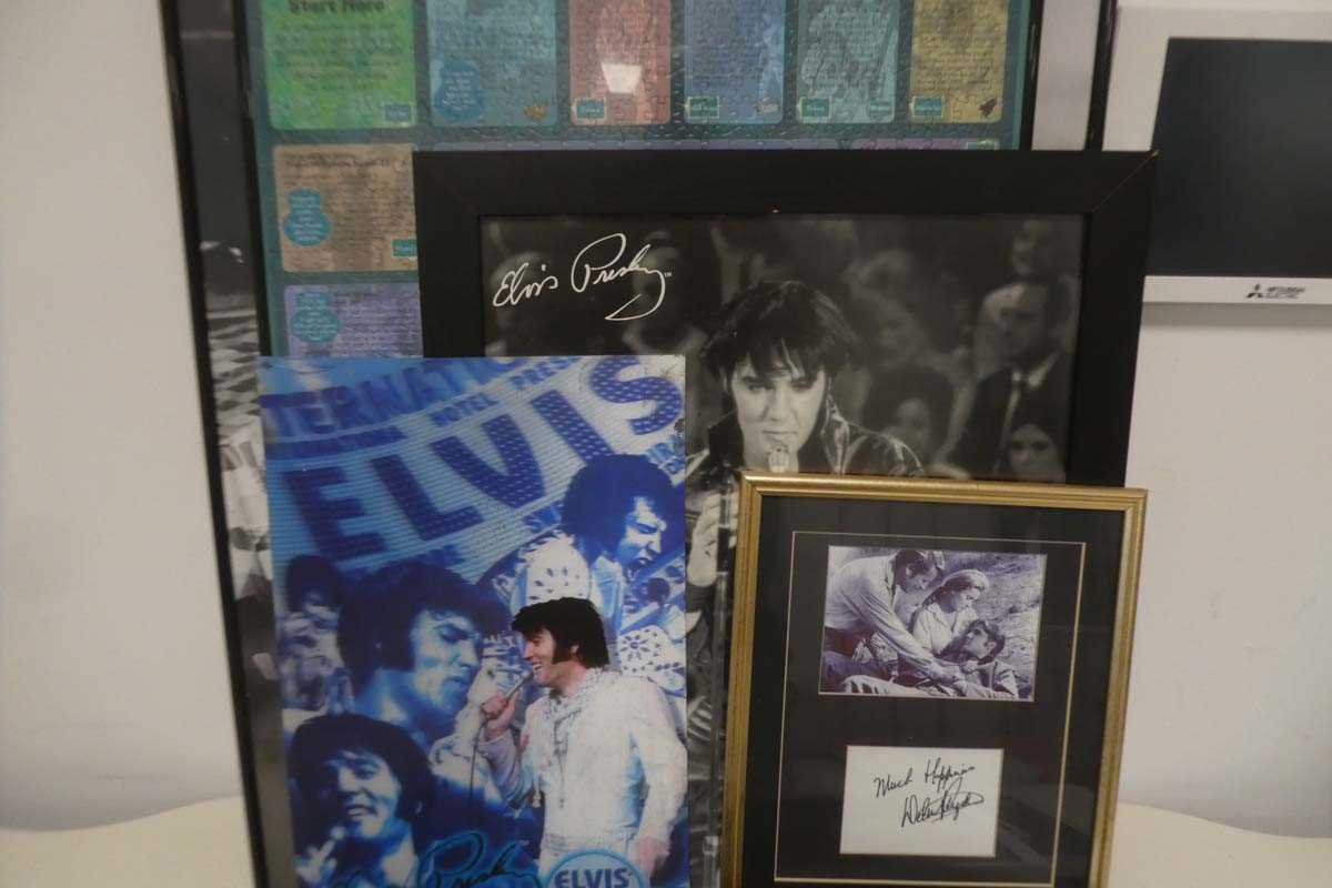 Lot 1072 - Collection of Elvis Presley posters, framed...