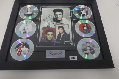 Lot 1073 - 2 framed and glazed Elvis Presley Legends of...