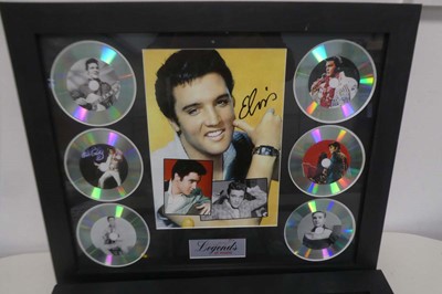 Lot 1073 - 2 framed and glazed Elvis Presley Legends of...