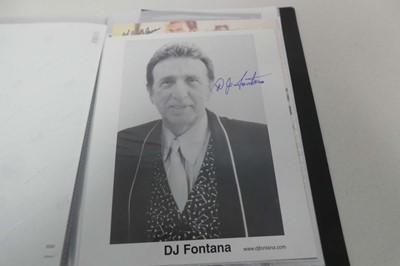 Lot 1075 - Folder of photos of Elvis Presley autographed...