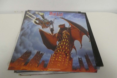 Lot 1081 - Box and stack of vinyl albums incl. Queen,...
