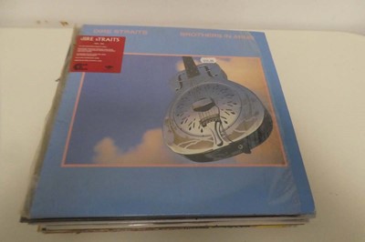 Lot 1081 - Box and stack of vinyl albums incl. Queen,...