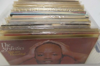 Lot 1082 - Box of vinyl albums incl. The Stylistics, Rod...
