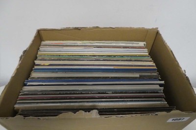 Lot 1087 - Box of vinyl albums incl. Elton John, Human...
