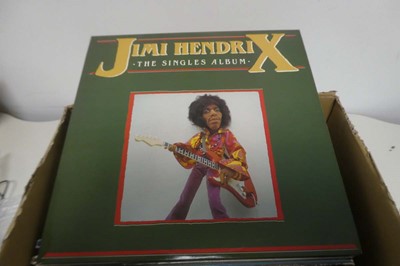 Lot 1087 - Box of vinyl albums incl. Elton John, Human...