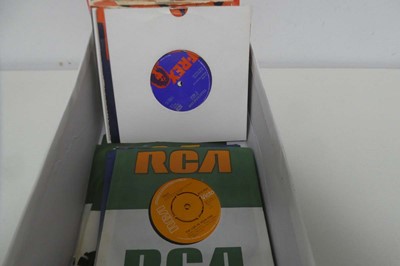 Lot 1097 - Small box of 7" records incl. Sweet, T-Rex and...