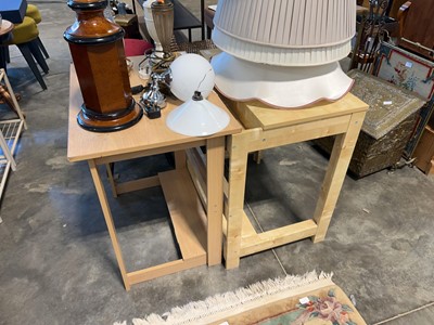 Lot 1171 - 2 beech and pine effect desks