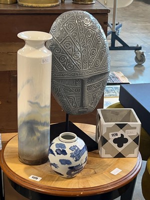 Lot 1176 - 4 decorative items consisting of 3 vases and a...