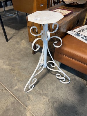 Lot 1157 - Decorative metal plant stand in white