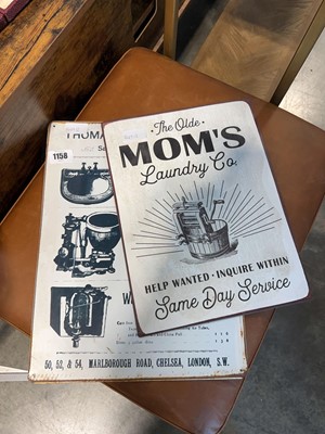 Lot 1158 - 2 replica signs, 1 for The Old Mums Laundry Co....