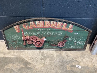 Lot 1220 - Vintage F. Gambrell showing steam engine...