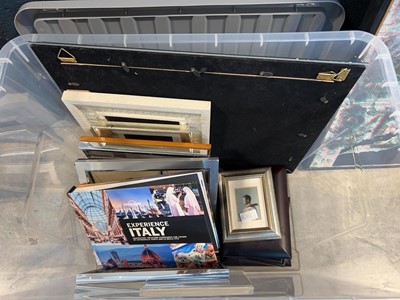 Lot 1228 - Plastic crate containing various prints incl....