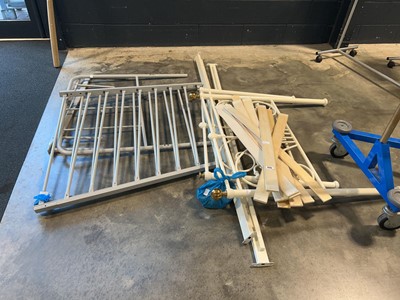 Lot 1235 - Metal bed frame with 1 other