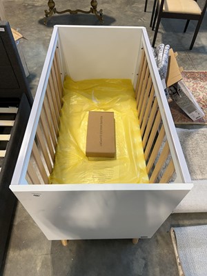 Lot 1197 - Wood effect infant's cot