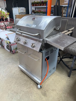 Lot 2014 - Nexgrill 3 burner stainless steel gas BBQ