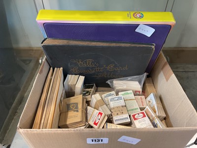 Lot 1131 - Box containing various trading, cigarette and...