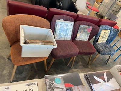 Lot 1132 - 4 Contract dining chairs each on beech supports