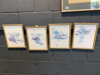 Lot 1240 - 4 prints featuring Singapore River