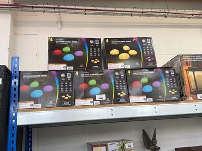 Lot 2040 - 5 boxes of Lumirox LED solar blowing stone sets
