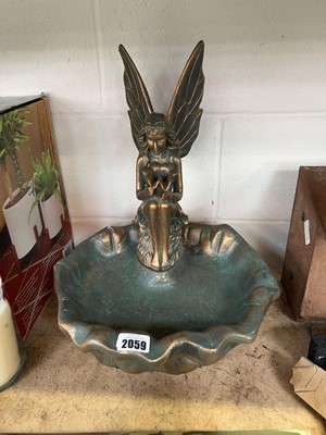 Lot 2059 - Decorative angel themed bird bath