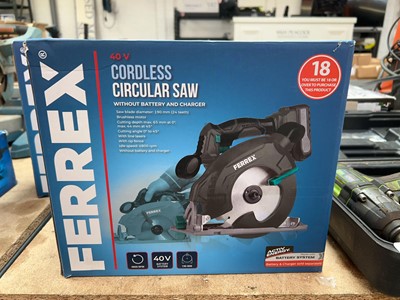 Lot 2359 - Boxed Ferrex 40V cordless circular saw