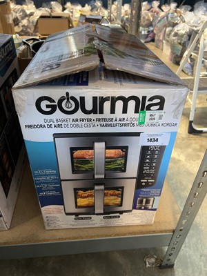 Lot 1434 - Gourmia dual basket air fryer in box