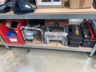 Lot 2391 - Under bay of mixed items incl. toolboxes,...
