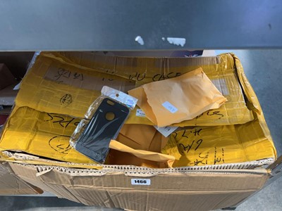 Lot 1466 - Box containing phone and screen protectors for...