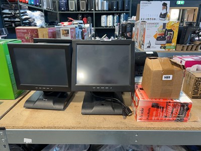 Lot 1489 - 4 touch screen till monitors with till roll...