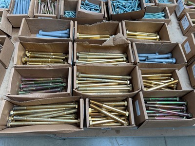 Lot 2395 - 12 boxes of large heavy duty bolts
