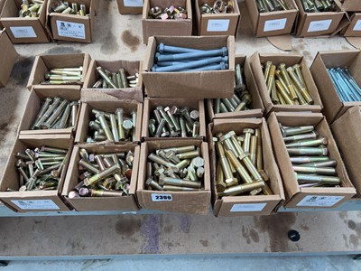 Lot 2399 - 13 boxes of mixed size heavy duty bolts