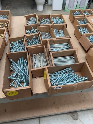 Lot 2403 - 13 boxes of various size threaded bolts